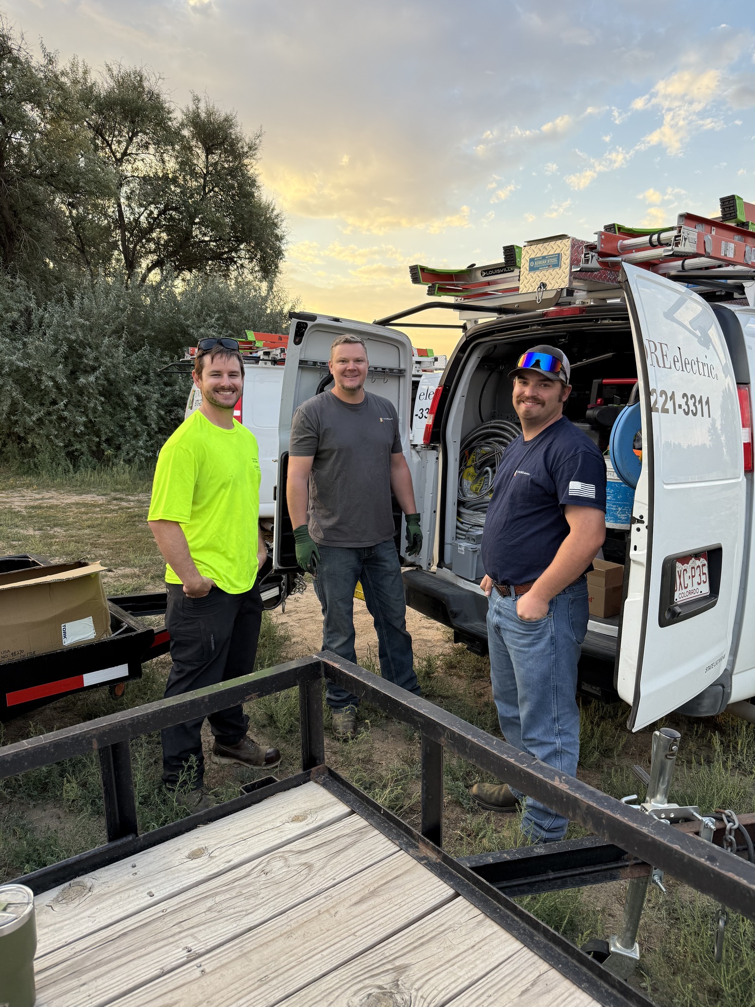 Encore Electric team completing electrical work at Rhythm of the Horse