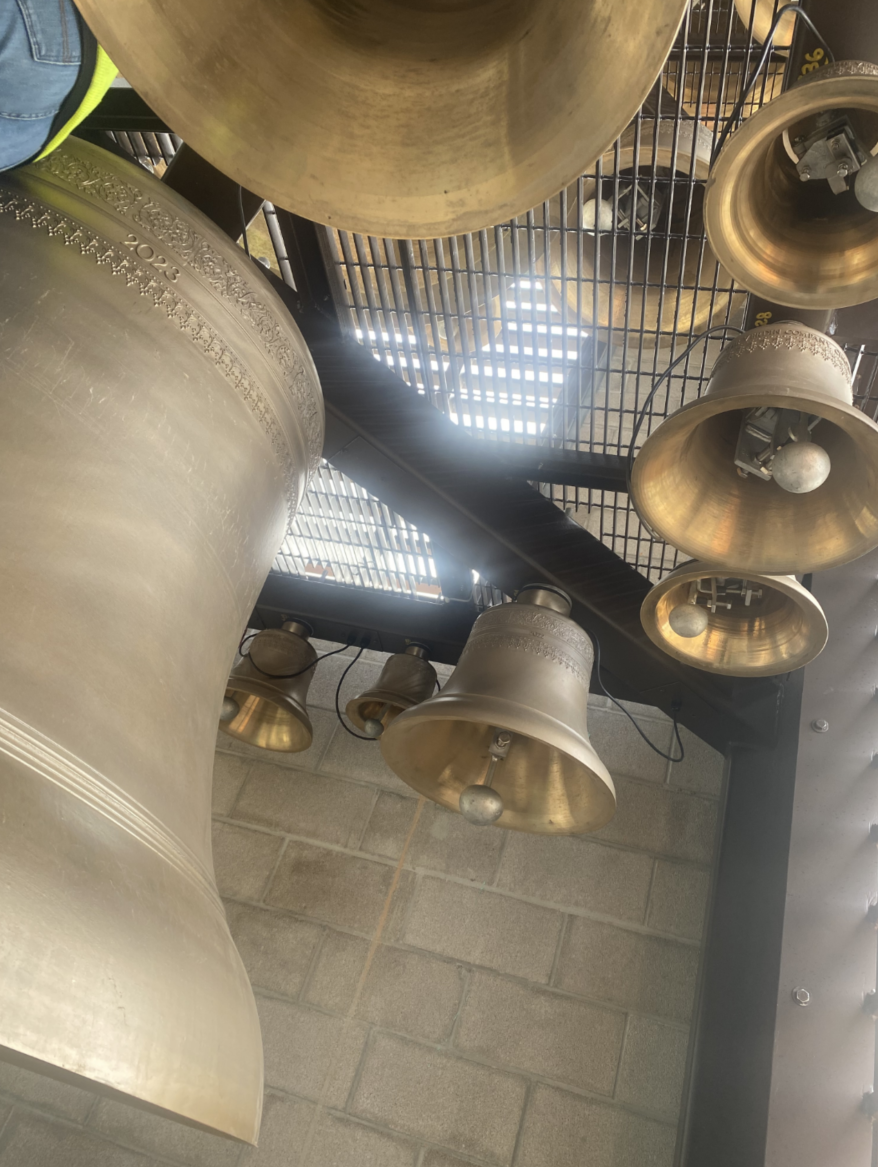 Photo of bells in the bell tower