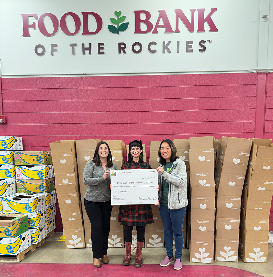 Encore Electric giving back to the Food Bank of the Rockies