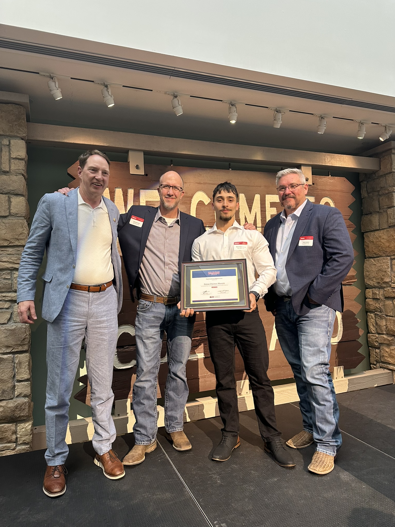 Encore Electric apprentice Dylan Palmer Merritt recognized by Apprenticeship Colorado 