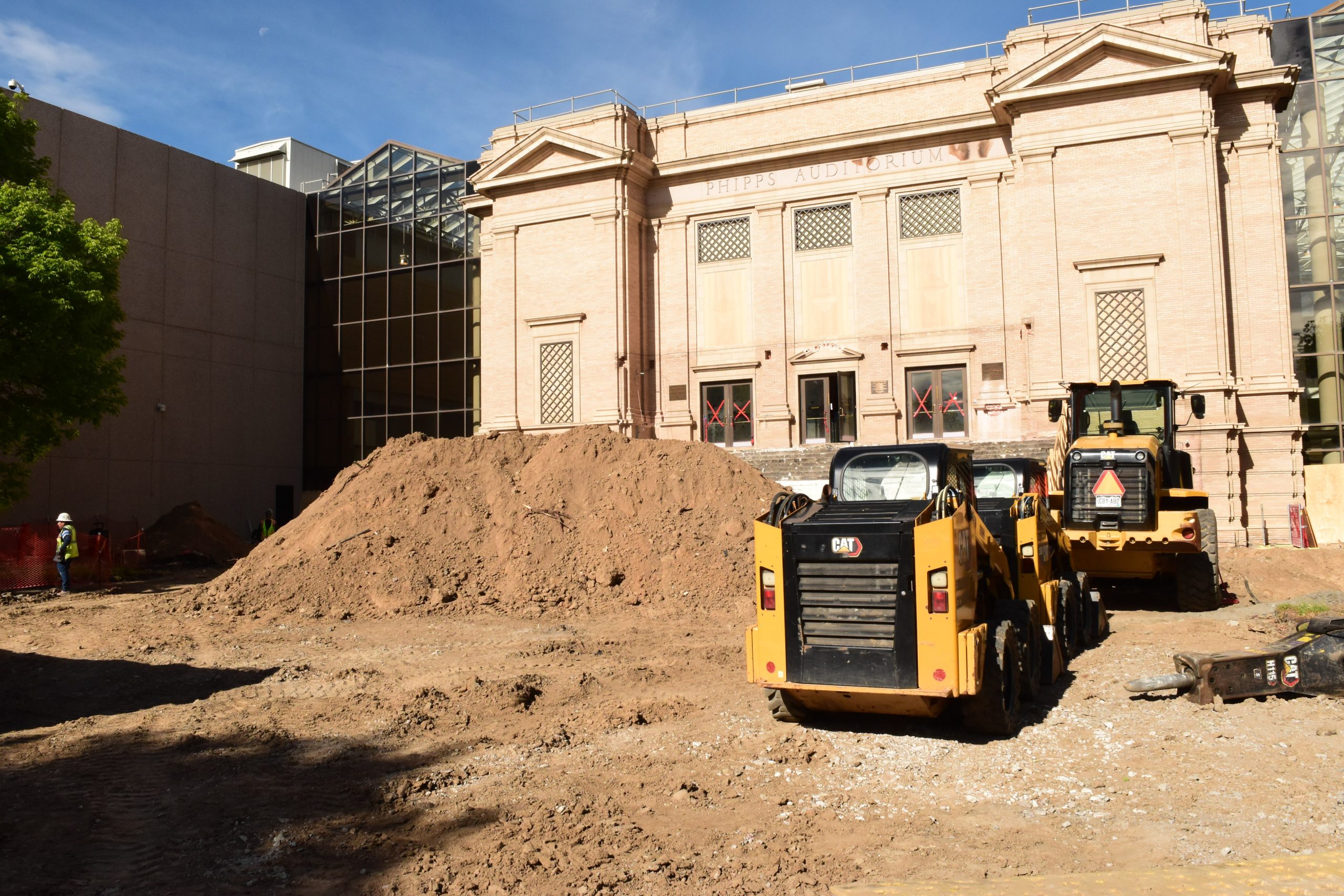 Construction outside of the Strum Family Wing
