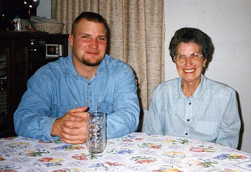 Kevin Rohr and his grandmother