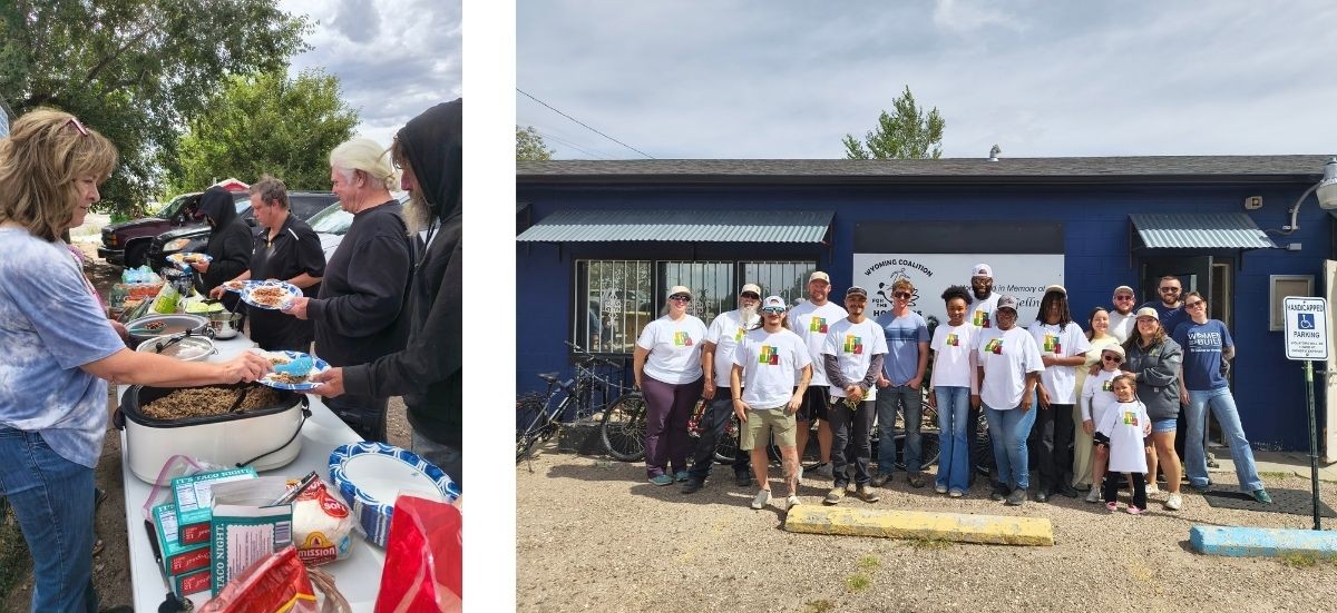 Volunteers serving food at Encore Gives! Day 2026